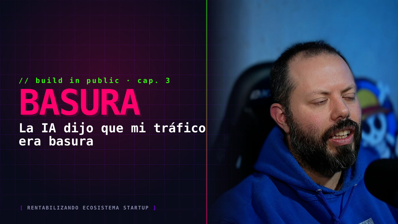 Rentabilizando Ecosistema Startup · Cap. 3: La IA me dijo que mi tráfico era basura (por suerte no le creí)