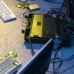 laptop computers and wires