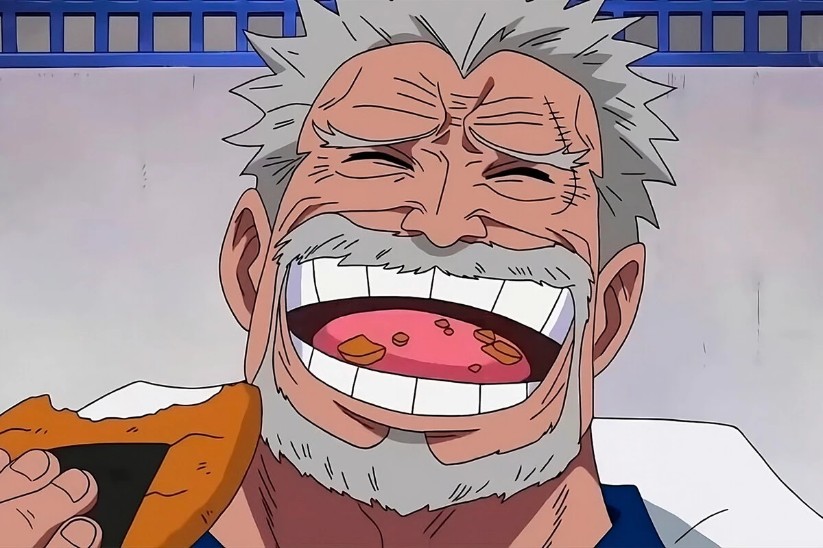 Monkey D. Garp Riendo