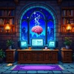 5 ideas de Micro SaaS con IA - ilustración pixel art estilo RPG retro