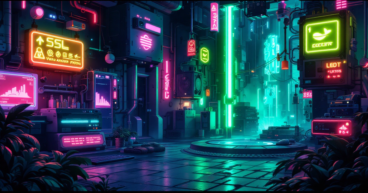 Docker containers con Caddy reverse proxy y wildcard SSL certificates