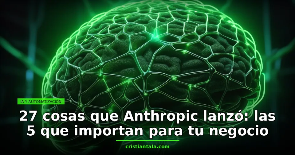 27 cosas que Anthropic lanzó en 2 semanas: las 5 que realmente importan si tienes un negocio